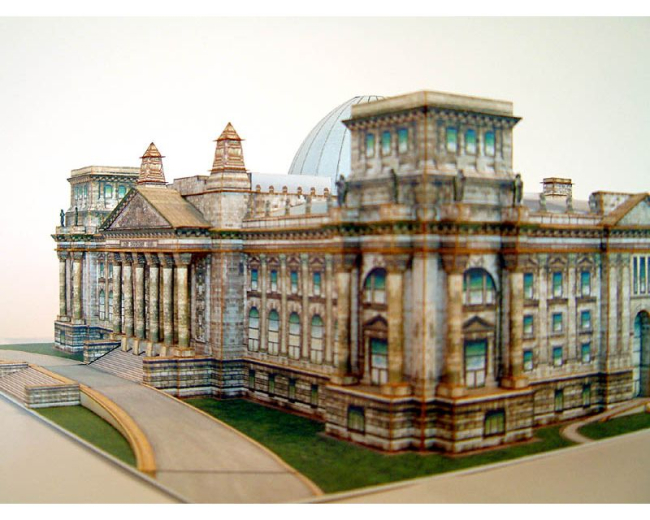 Preview: Cut out sheet "Reichstags building"