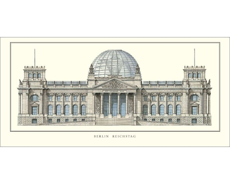 Postkarte "Das umgebaute Reichstagsgebäude"