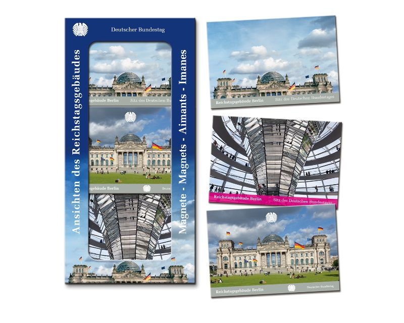 Bundestagsshop Set Of Fridge Magnets Reichstag Building